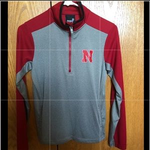 Youth 1/4 zip Nebraska pullover